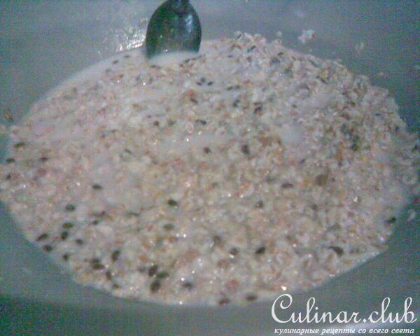 Постные маффины с 9-тью злаками и орехами (на соевом молоке)