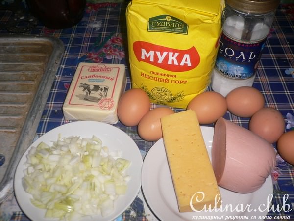 Кекс с колбаской