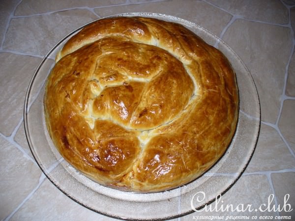 Пирог " Помятый " (с куринными потрошками и рисом )