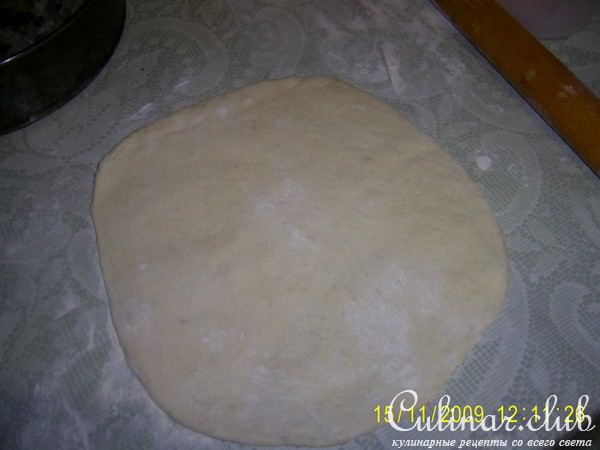 пирог из дрожжевого теста с картофелем и грибами