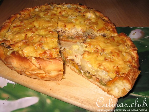 Пицца с сайрой