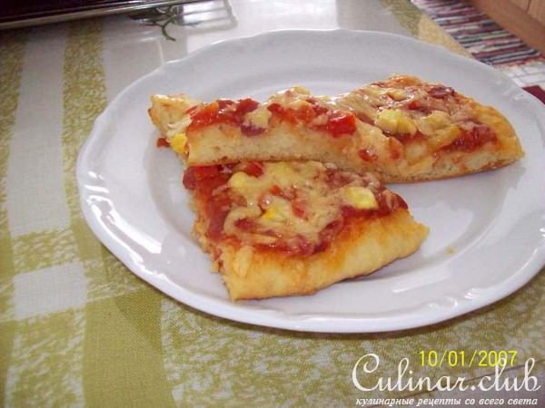 Пицца из творожного теста с кабачками.ФМ эстафета.
