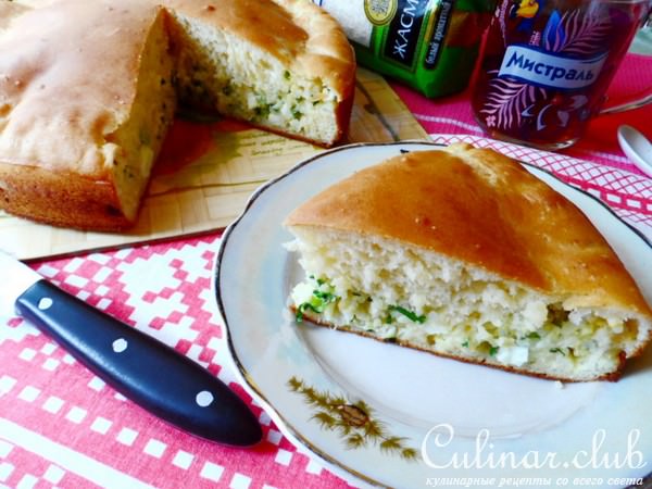 Заливной пирог с рисом,рыбой и не только.