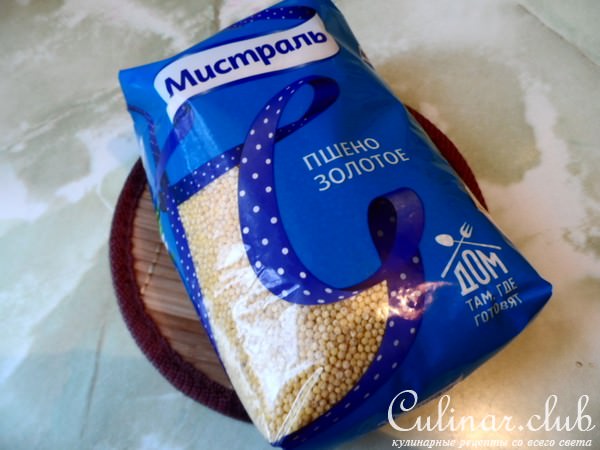 Галета с пшеном и творогом.