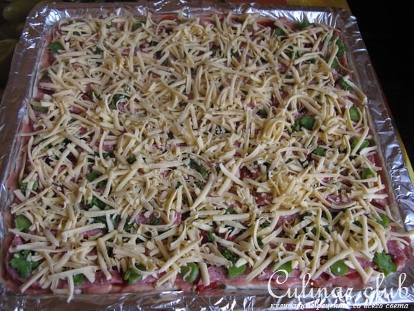 Вкуснейшая пицца на тонком кефирном тесте