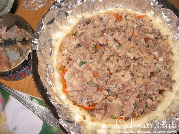 Пицца с сайрой