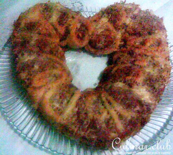 Ароматный пирог с мясом и рисом