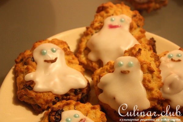 печенье овсяное.Для всех нелюбителей Halloween,a