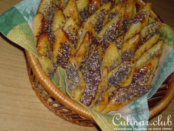 Печенье сырное с кунжутом,маком и льняными семечками