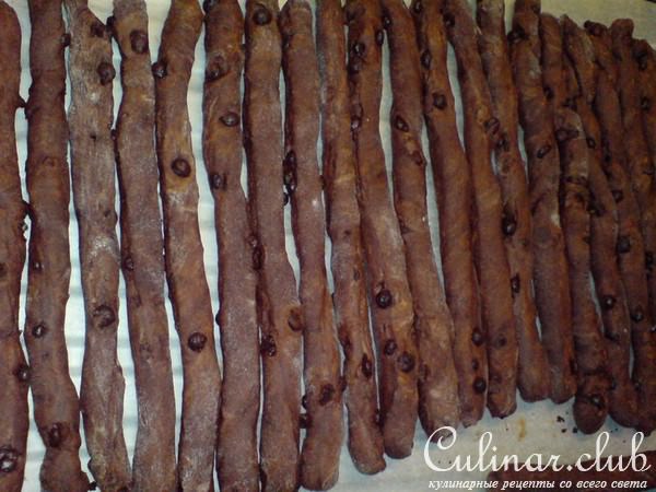 Grissini di cioccolato/ Шоколадная хлебная соломка