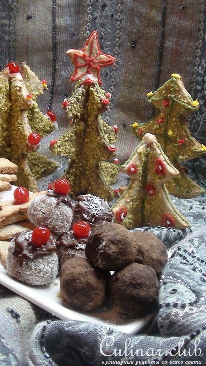 Печенье ЁЛОЧКА а может и еловый лес! Бонус – «конфетки» из поломанных ёлок :)