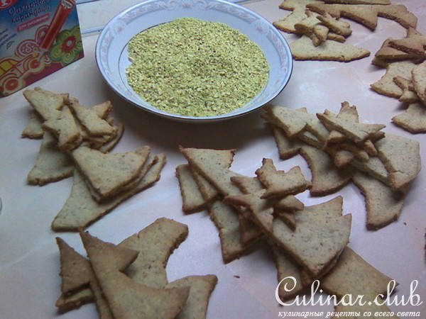 Печенье ЁЛОЧКА а может и еловый лес! Бонус – «конфетки» из поломанных ёлок :)