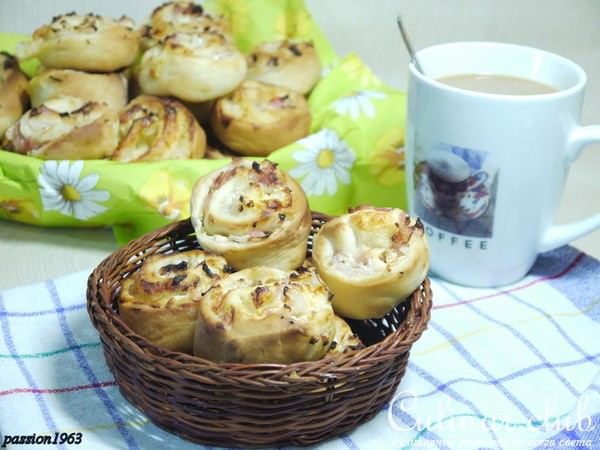 Булочки-улитки а ля Тарт Фламбе для Манюши