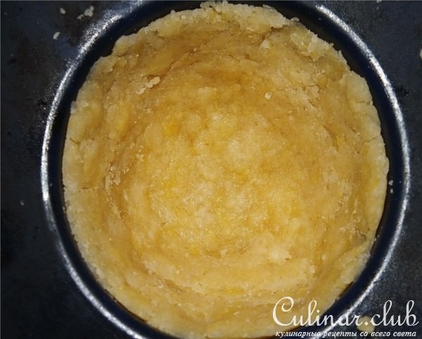 Песочные корзиночки с творогом