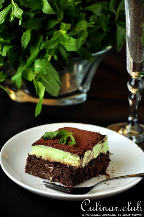 Brownies with mint filing (+ бонус,рецепт мятного сиропа)
