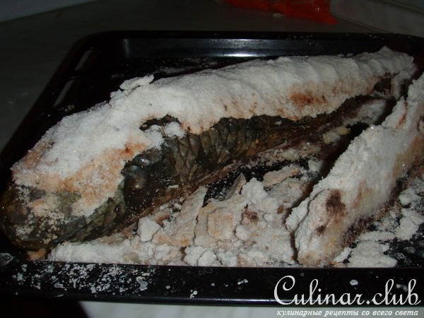 Рыба запеченая в соли
