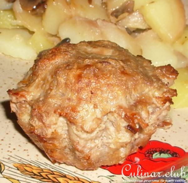Мясо-кабачковые "маффины" с начинкой