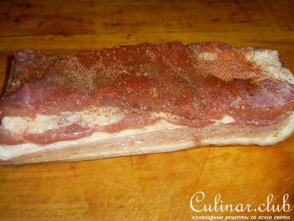 Рулет из сала