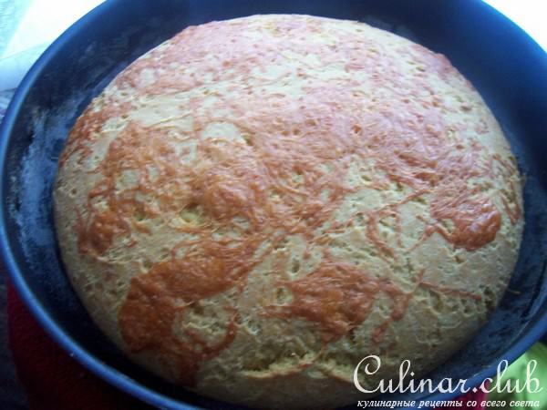 Хлеб кукурузный с сыром (на закваске без дрожжей)