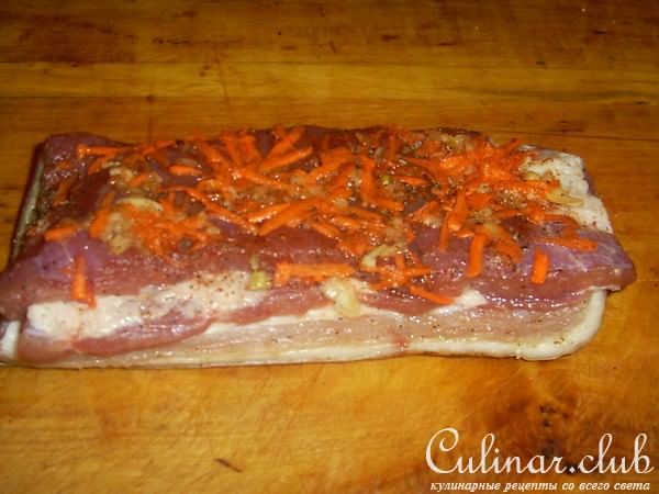 Рулет из сала