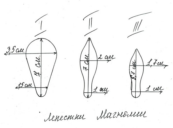 Магнолия из мастики