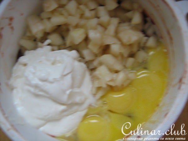 Печеночный мусс с грушами.
