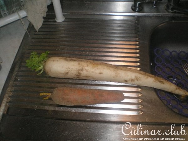 салат зимний с дайконом