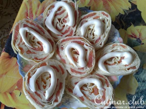 лаваш с семгой и с сыром (вариант)