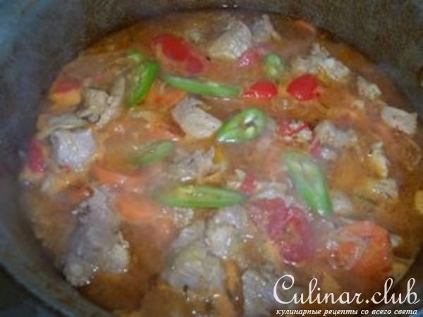 Индюшатина (красное мясо) с овощами.