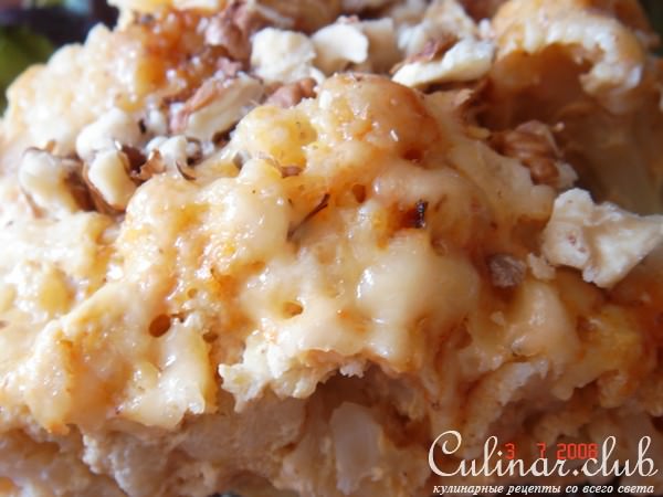 Цветная капуста со сливками и гр.орехом