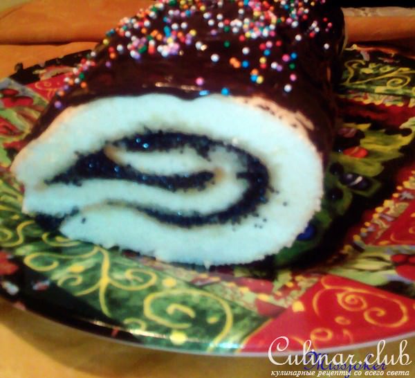 Бисквитный рулет с маком (вариант)