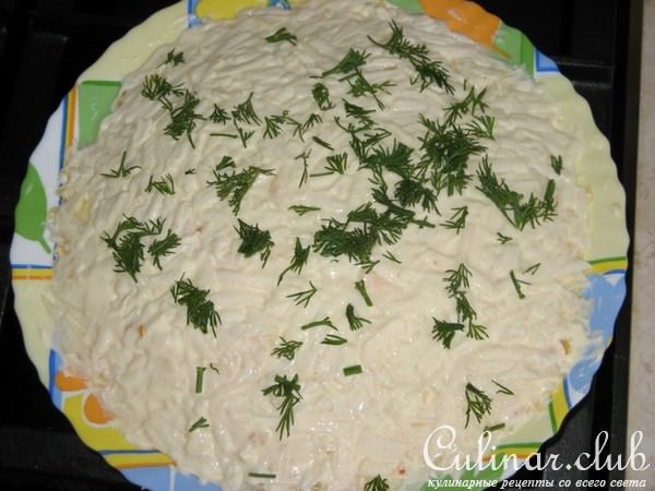 Салат с сыром и яблоком