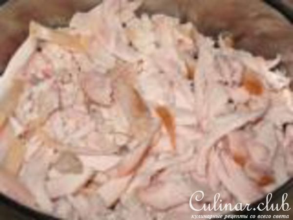 Быстрый салат из блинов