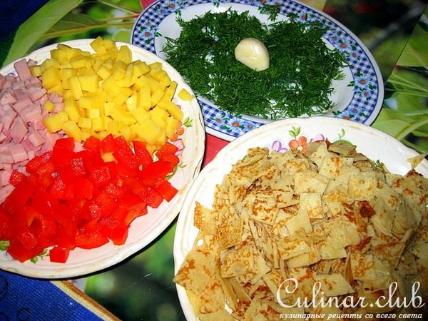 Салат с блинами(вариант)