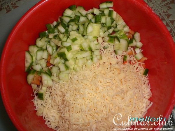 Салат с блинами (вариант)