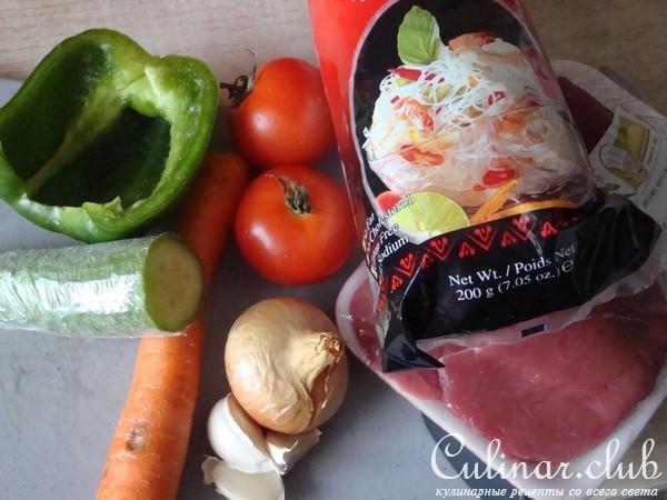 Салат с говядиной в корейском стиле