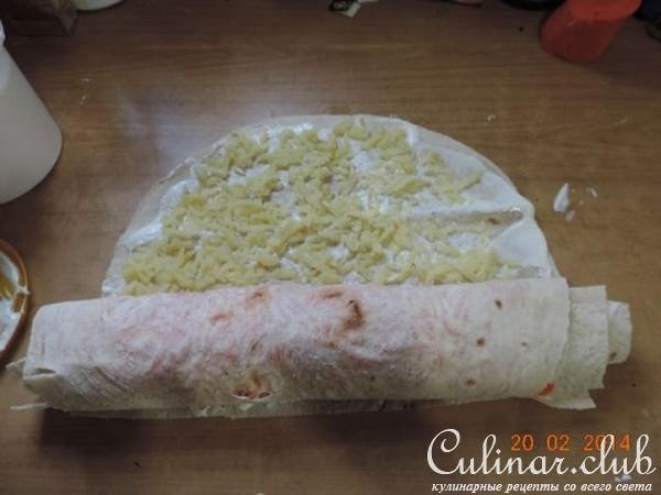 салат "МИМОЗА" в лаваше