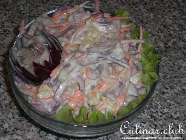 Сельдь с ананасами.