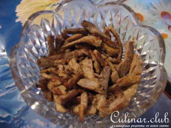 Салат Левый берег(с жаренными огурцами)