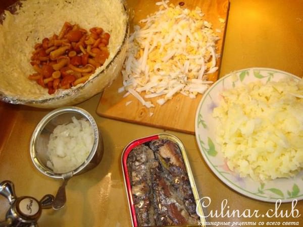 Cалат "желудь" (вариант оформления салата)