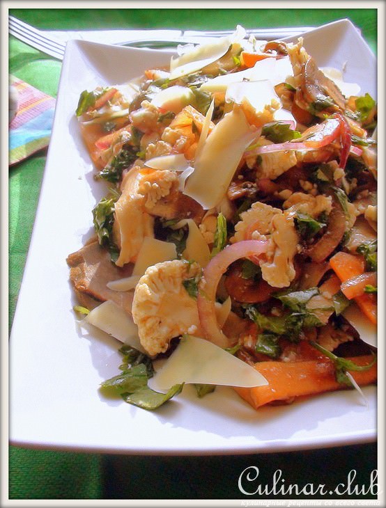 Севиче из овощей с печёным мясом и пармезаном. CEVICHE VEGETABLES.