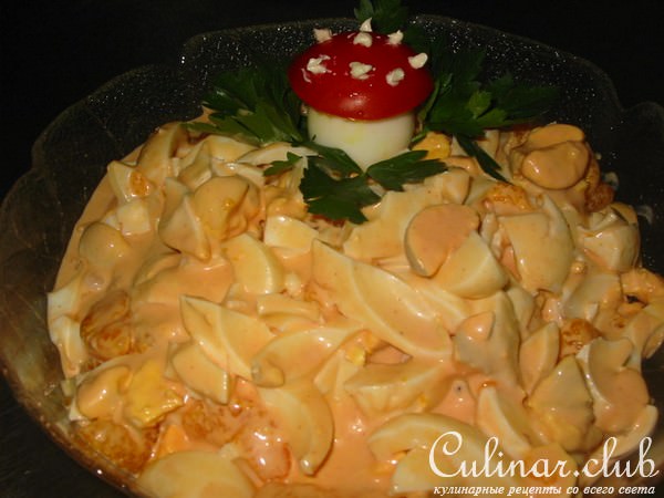 салат,,МАНДАРИНЫ С ЯЙЦАМИ