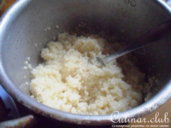 Салат с кускусом и зернёным творогом