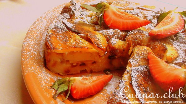 Пирог из кекса (с яблоками, корицей и молочной заливкой)! Bread & Butter Pudding.
