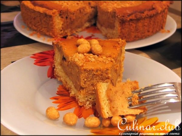 Тарт с орехами и сгущенкой