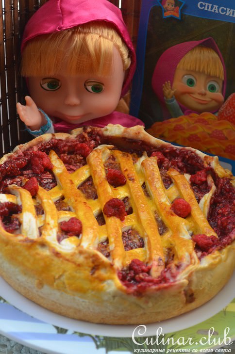 Пирог с малиной и яблоком (ФМ)