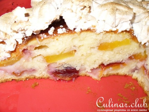 Пирог с персиками и сливами (мой вариант)