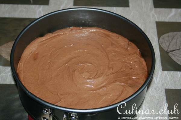 Кофейно-шоколадный пирог с яблоками