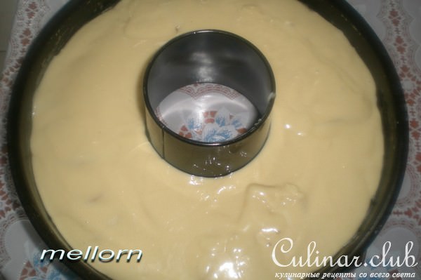 Йогуртовый кекс с персиками