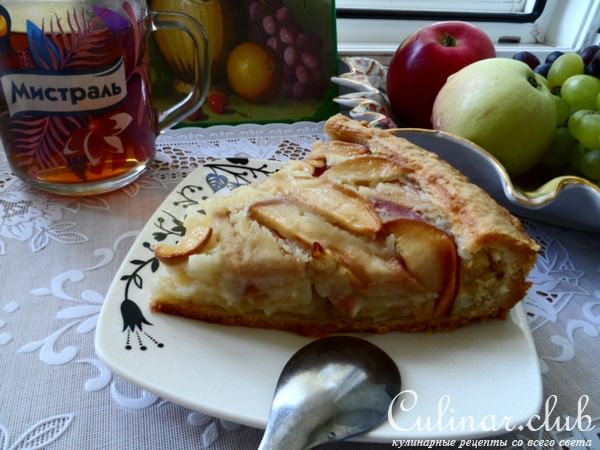Цветаевский яблочный пирог с моими небольшими изменениями.